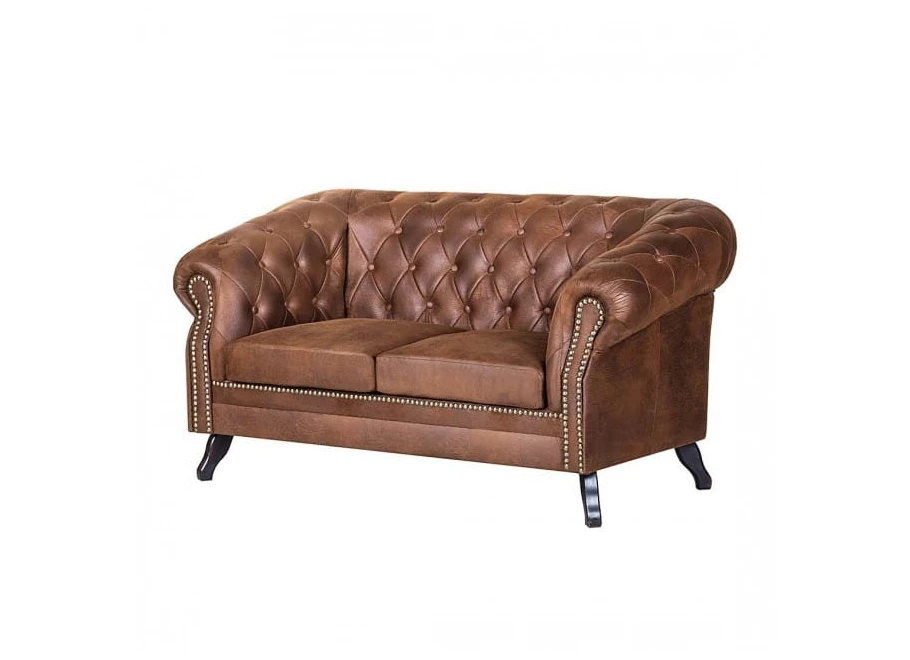 Sofa dwuosobowa pikowana Chesterfield GOWEL