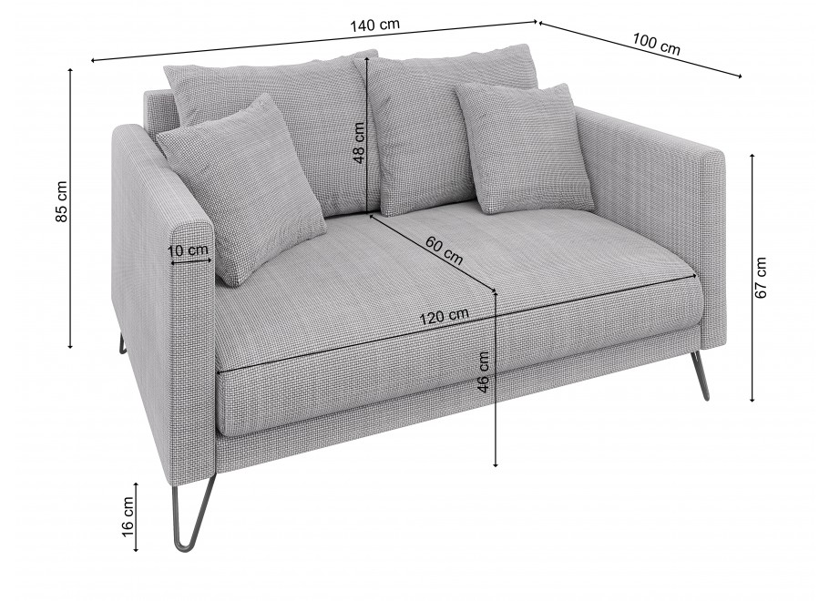 Sofa dwuosobowa nowoczesna Ovi 5