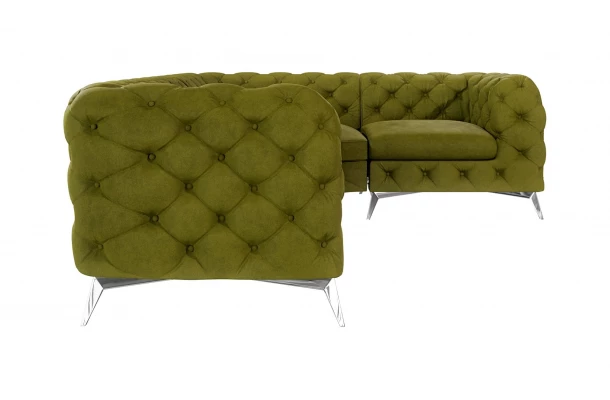 Narożnik pięcioosobowy luksusowy pikowany Chesterfield TEO 2+E+2 - design i funkcjonalnosc w parze