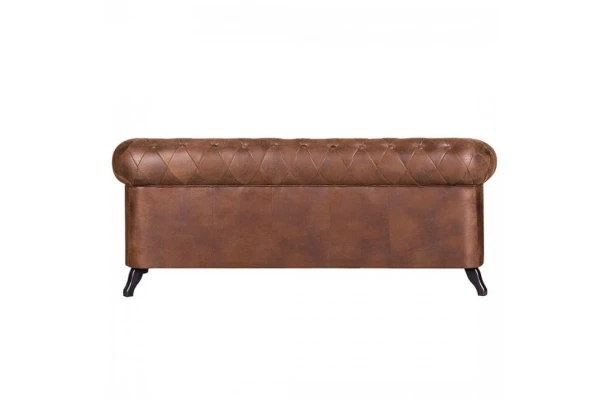 Sofa trzyosobowa pikowana Chesterfield GOWEL - funkcjonalne