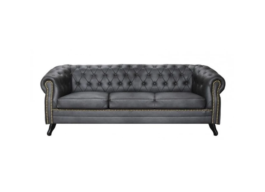 Sofa trzyosobowa pikowana Chesterfield GOWEL