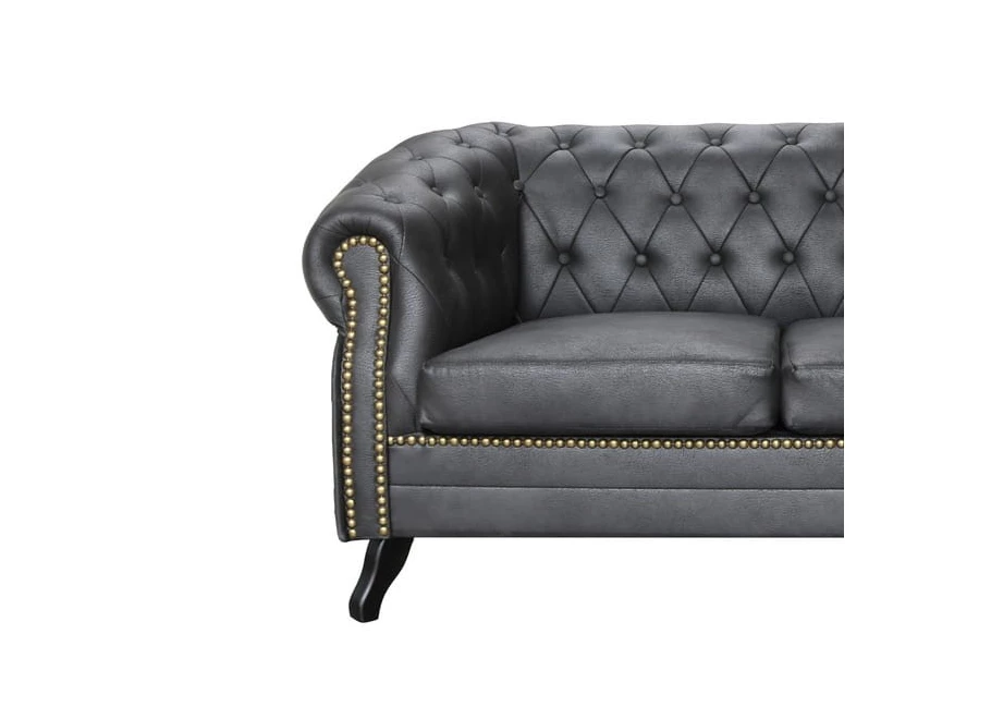 Sofa trzyosobowa pikowana Chesterfield GOWEL