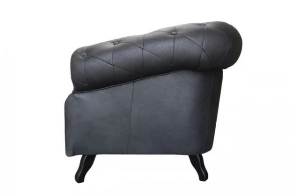 Sofa trzyosobowa pikowana Chesterfield GOWEL - nowoczesne
