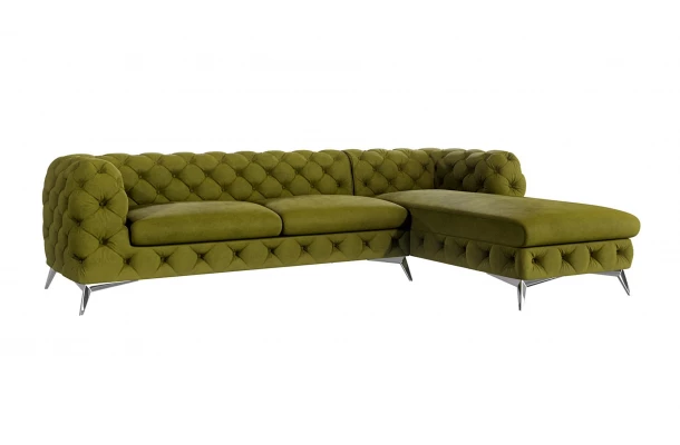 Narożnik pięcioosobowy luksusowy pikowany Chesterfield TEO 2+E+2 - design i funkcjonalnosc w parze