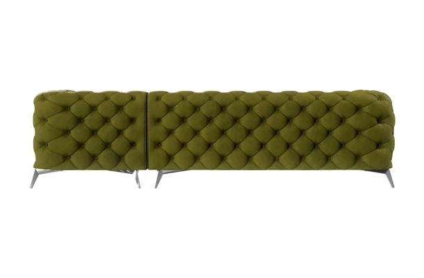 Narożnik pięcioosobowy luksusowy pikowany Chesterfield TEO 2+E+2 - design i funkcjonalnosc w parze
