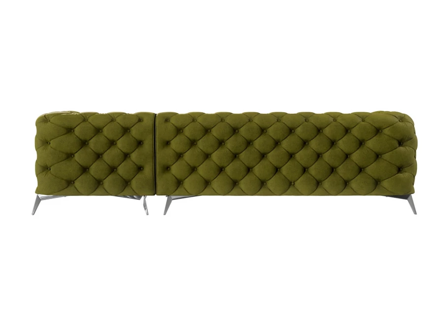 Narożnik pięcioosobowy luksusowy pikowany Chesterfield TEO 2+E+2