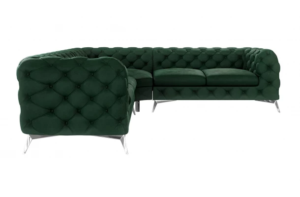 Narożnik pięcioosobowy luksusowy pikowany Chesterfield TEO 2+E+2 - design i funkcjonalnosc w parze