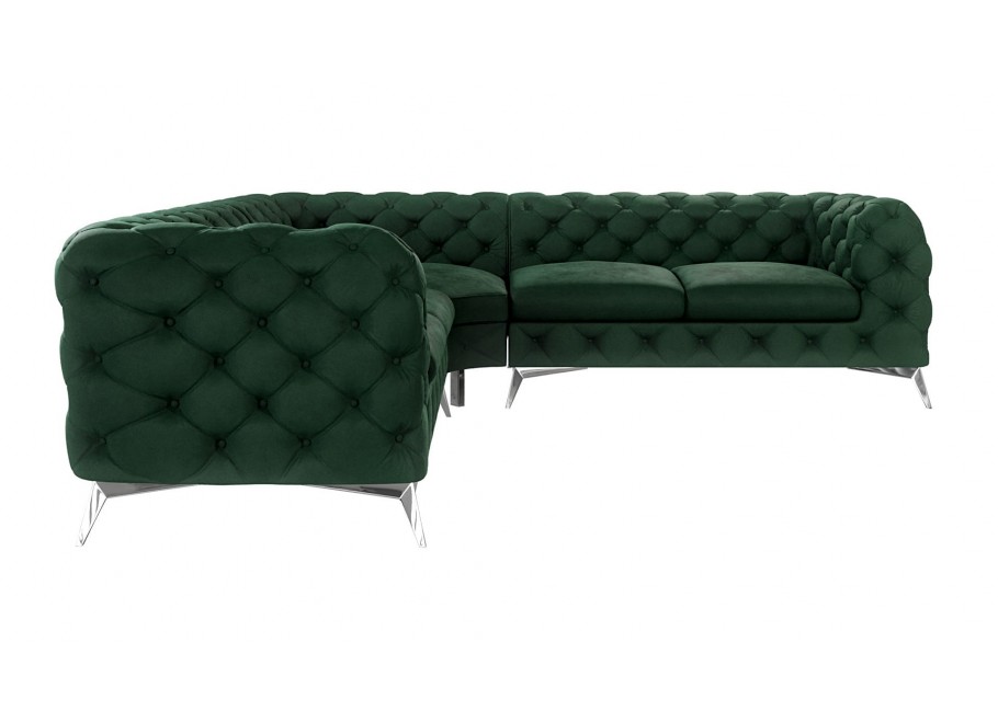 Narożnik pięcioosobowy luksusowy pikowany Chesterfield TEO 2+E+2 19