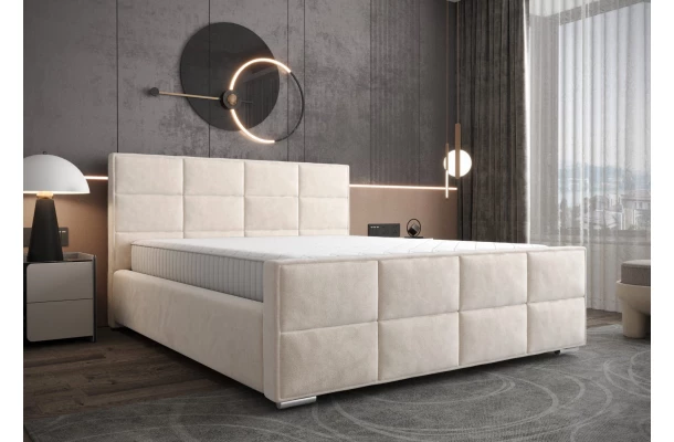 Łóżko tapicerowane glamour ROSS - komfortowe