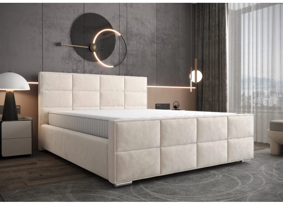 Łóżko tapicerowane glamour ROSS
