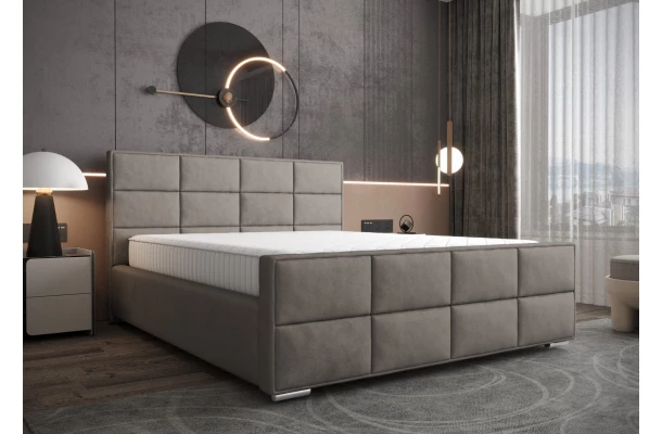 Łóżko tapicerowane glamour ROSS - eleganckie