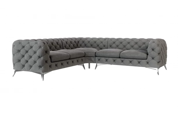 Narożnik pięcioosobowy luksusowy pikowany Chesterfield TEO 2+E+2 - design i funkcjonalnosc w parze