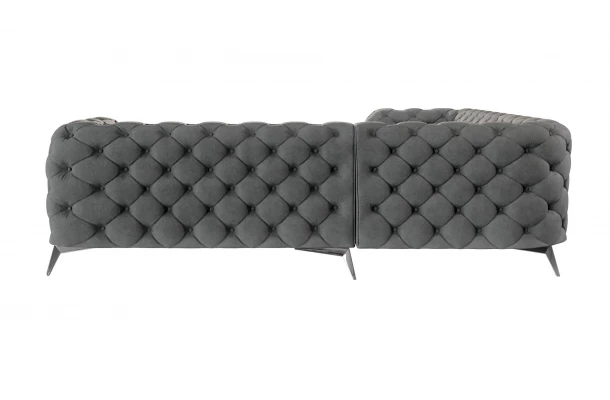 Narożnik pięcioosobowy luksusowy pikowany Chesterfield TEO 2+E+2 - design i funkcjonalnosc w parze