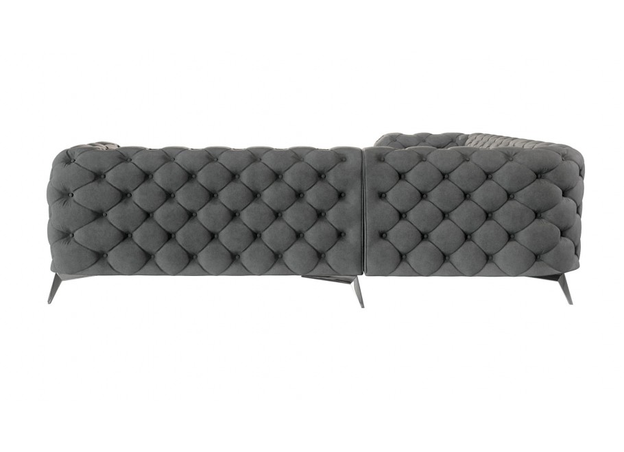 Narożnik pięcioosobowy luksusowy pikowany Chesterfield TEO 2+E+2 25
