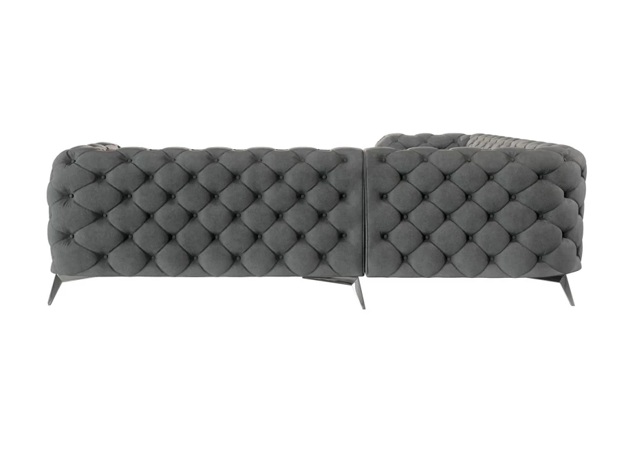 Narożnik pięcioosobowy luksusowy pikowany Chesterfield TEO 2+E+2