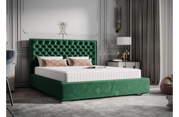 Łóżko tapicerowane glamour SPANO - meble