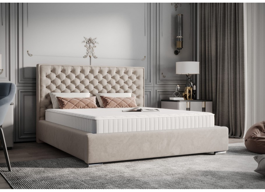 Łóżko tapicerowane glamour SPANO 4
