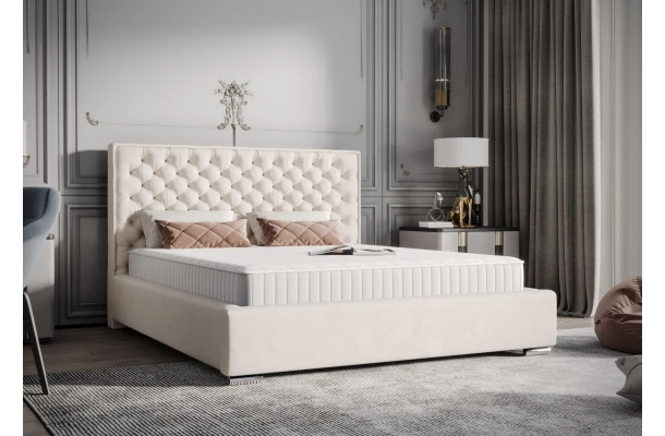 Łóżko tapicerowane glamour SPANO - stylowe
