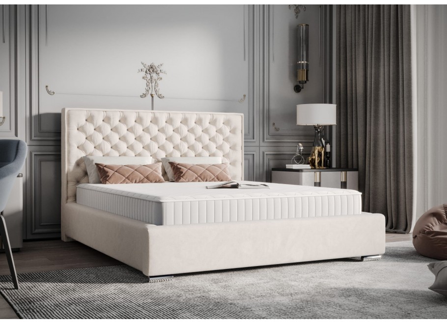 Łóżko tapicerowane glamour SPANO 6