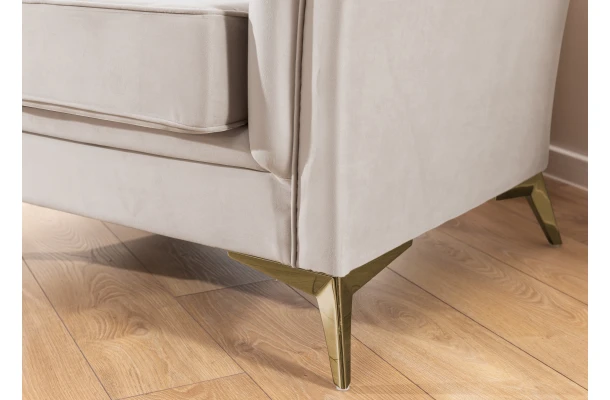 Sofa trzyosobowa pikowana Chesterfield HASSO BIS - nowoczesne