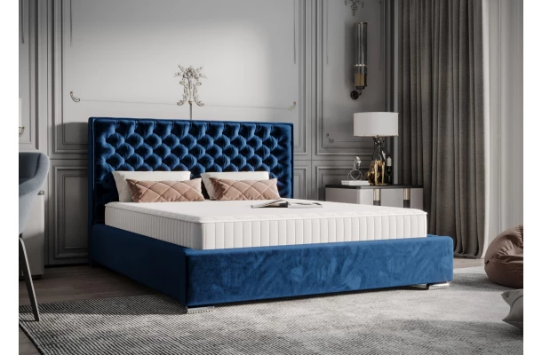 Łóżko tapicerowane glamour SPANO - eleganckie