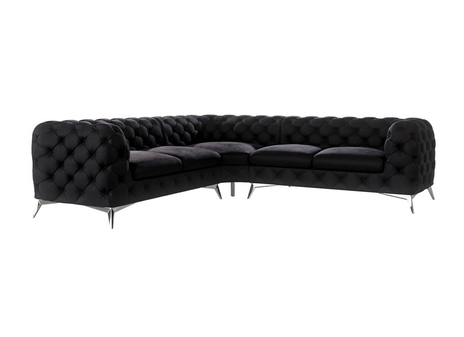 Narożnik pięcioosobowy luksusowy pikowany Chesterfield TEO 2+E+2 26