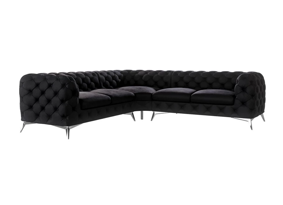 Narożnik pięcioosobowy luksusowy pikowany Chesterfield TEO 2+E+2