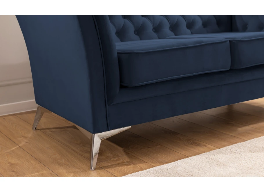 Sofa trzyosobowa pikowana Chesterfield HASSO BIS