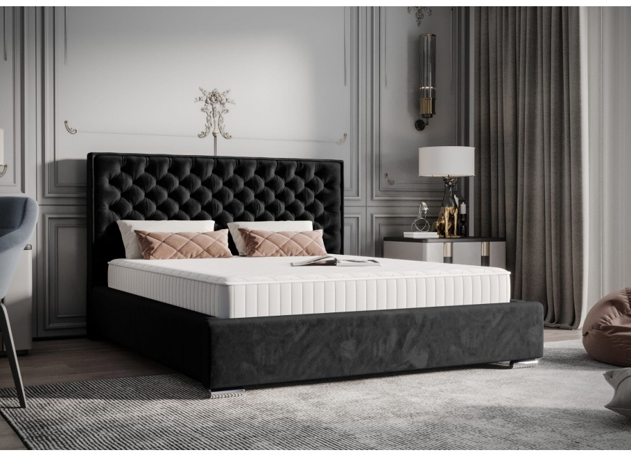 Łóżko tapicerowane glamour SPANO 8