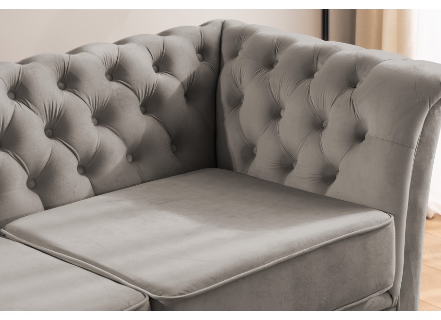 Sofa trzyosobowa pikowana Chesterfield HASSO BIS 20