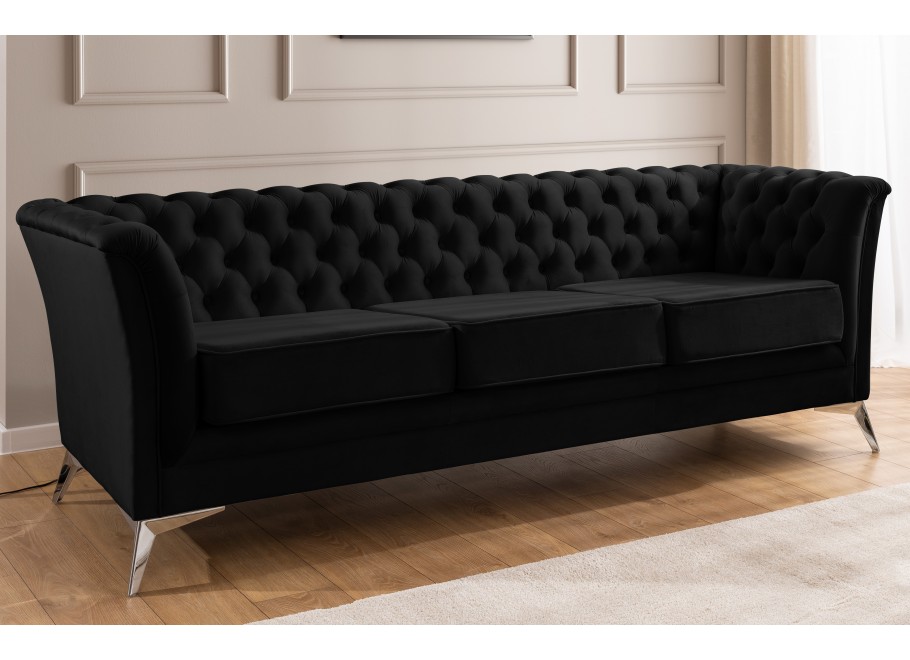 Sofa trzyosobowa pikowana Chesterfield HASSO BIS 25