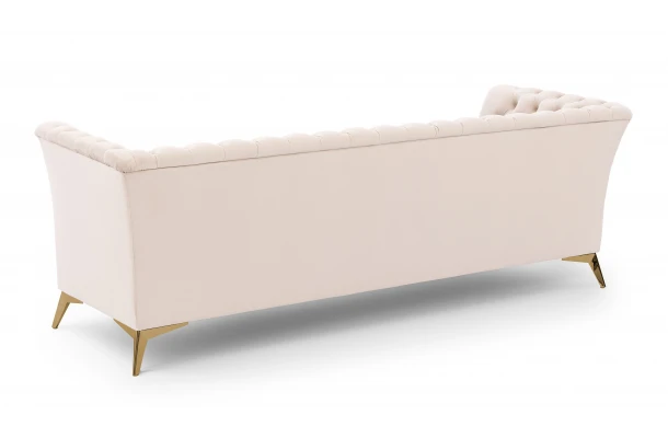 Sofa trzyosobowa pikowana Chesterfield HASSO BIS - funkcjonalne