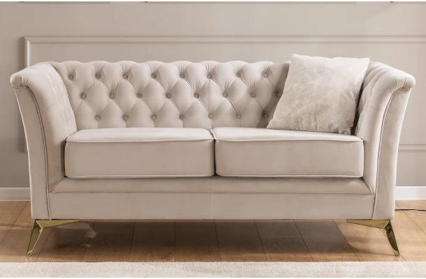 Sofa dwuosobowa pikowana Chesterfield HASSO BIS - design i funkcjonalnosc w parze