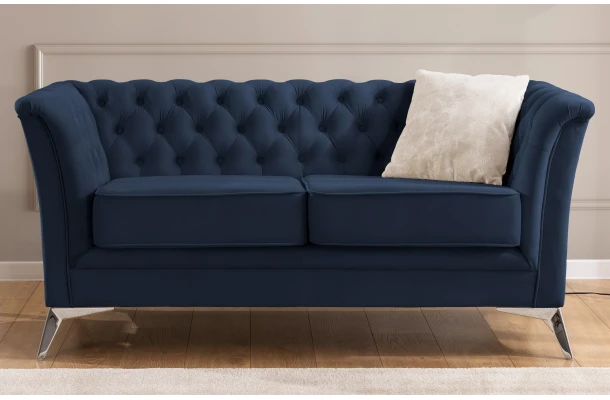 Sofa dwuosobowa pikowana Chesterfield HASSO BIS - design i funkcjonalnosc w parze