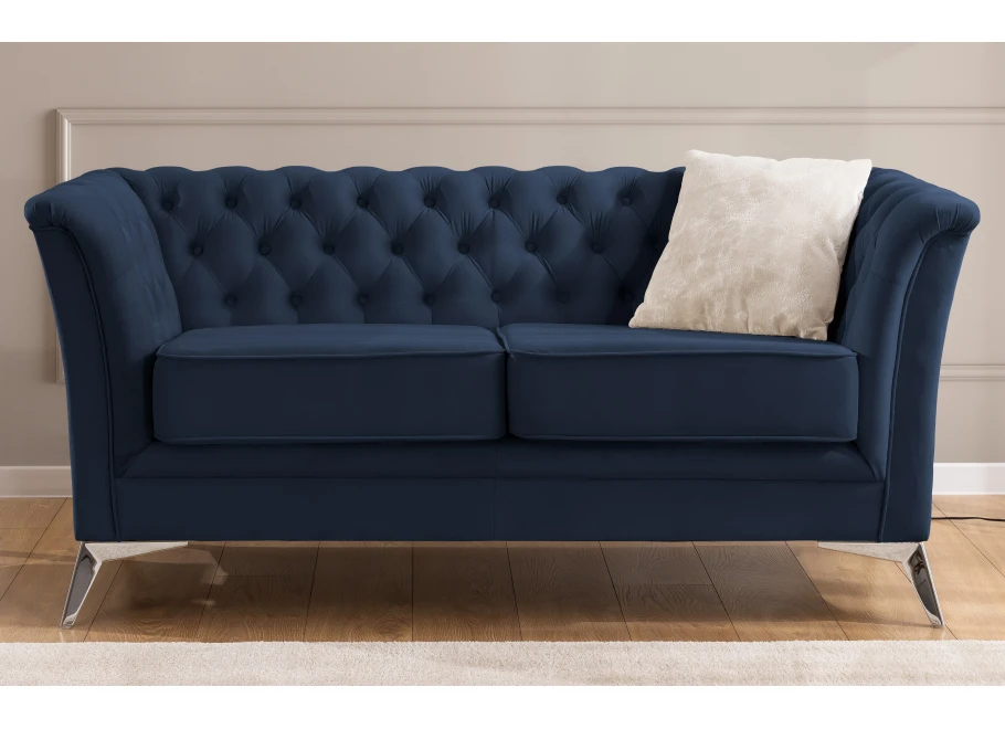 Sofa dwuosobowa pikowana Chesterfield HASSO BIS
