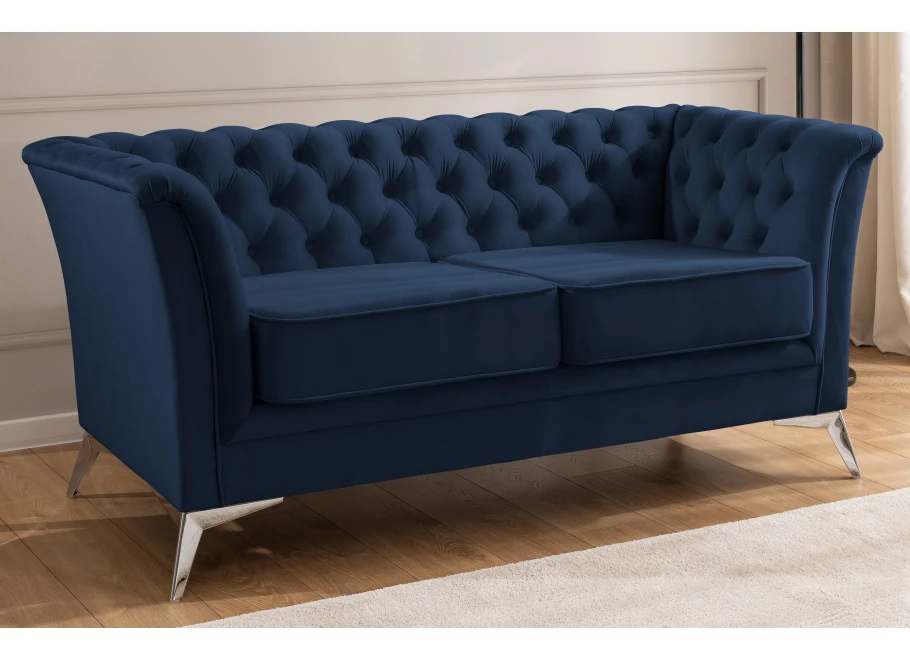 Sofa dwuosobowa pikowana Chesterfield HASSO BIS