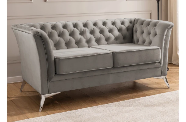 Sofa dwuosobowa pikowana Chesterfield HASSO BIS - sofy