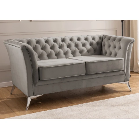Sofa dwuosobowa pikowana Chesterfield HASSO BIS