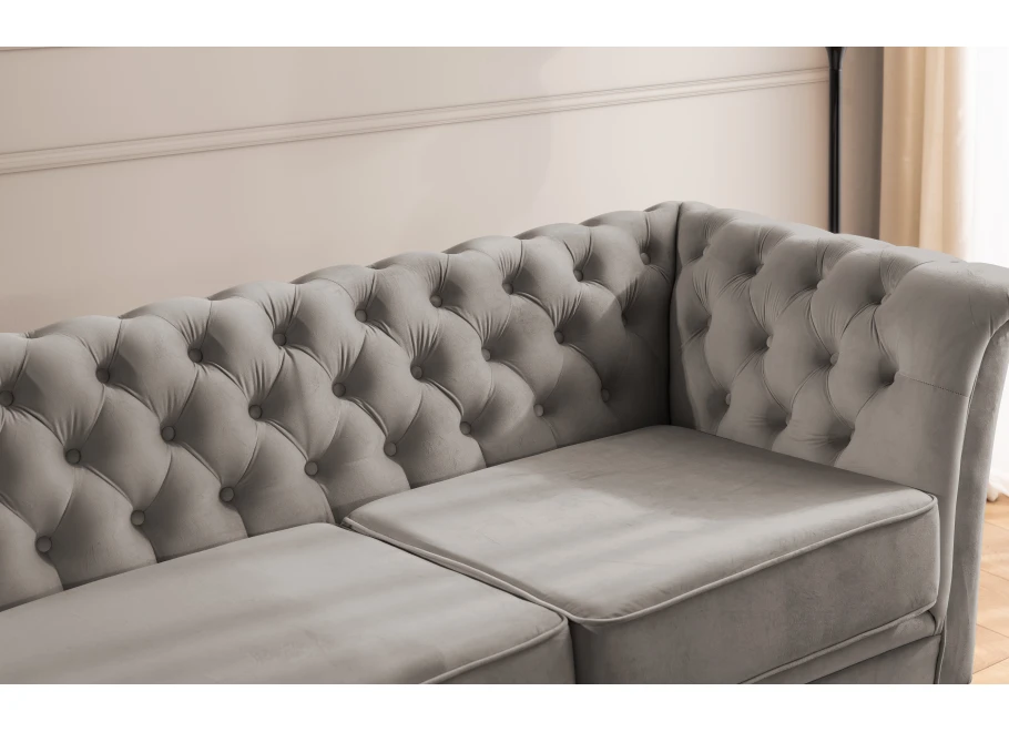 Sofa dwuosobowa pikowana Chesterfield HASSO BIS