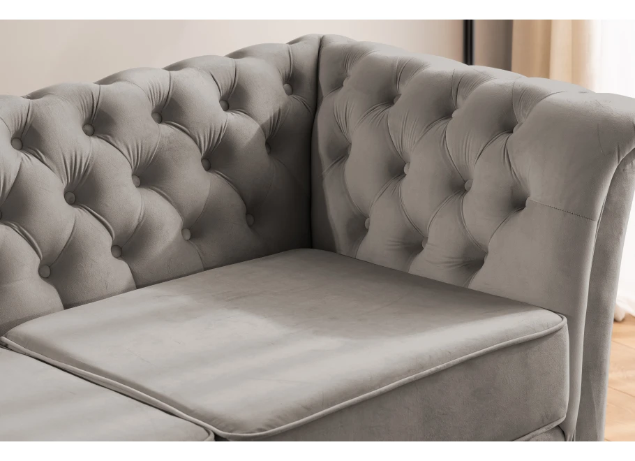 Sofa dwuosobowa pikowana Chesterfield HASSO BIS