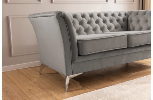 Sofa dwuosobowa pikowana Chesterfield HASSO BIS - meble