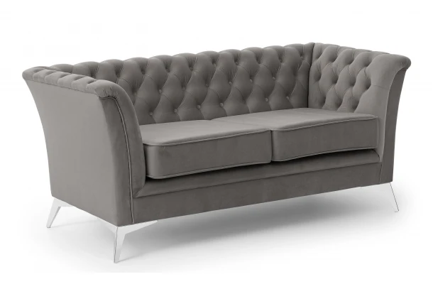Sofa dwuosobowa pikowana Chesterfield HASSO BIS - nowoczesne