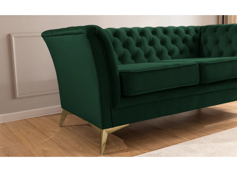 Sofa dwuosobowa pikowana Chesterfield HASSO BIS
