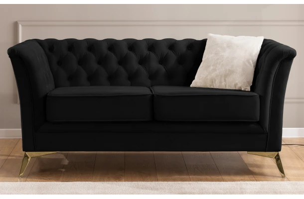 Sofa dwuosobowa pikowana Chesterfield HASSO BIS - design i funkcjonalnosc w parze