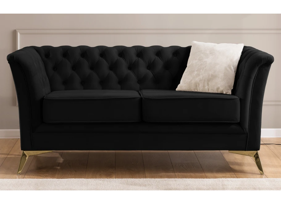 Sofa dwuosobowa pikowana Chesterfield HASSO BIS