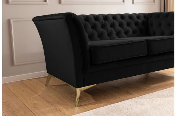 Sofa dwuosobowa pikowana Chesterfield HASSO BIS - design i funkcjonalnosc w parze