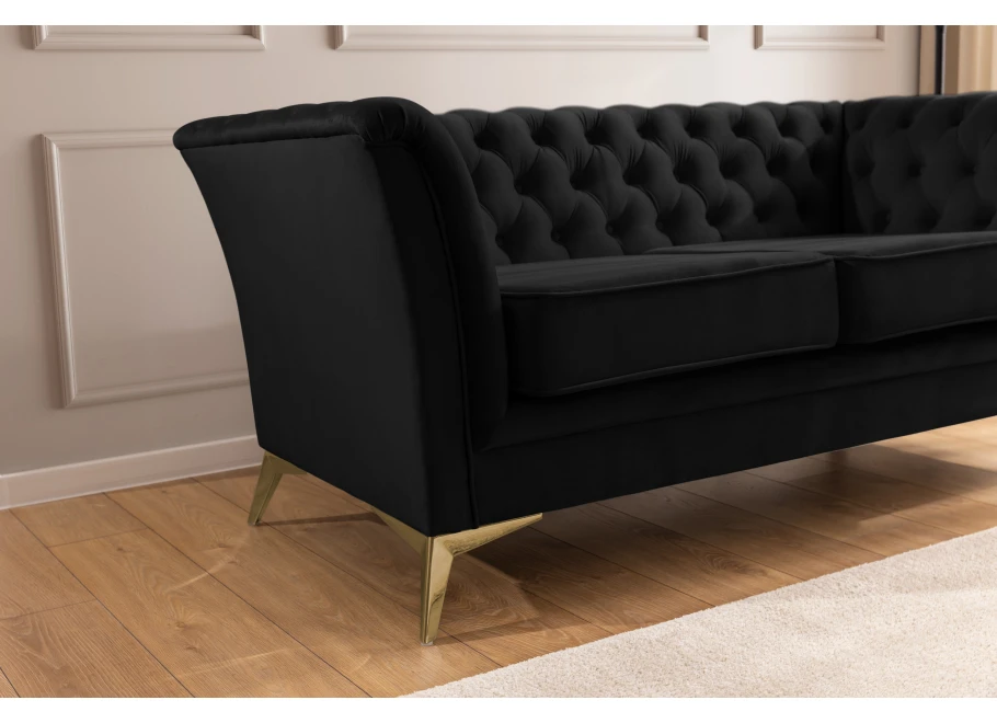 Sofa dwuosobowa pikowana Chesterfield HASSO BIS