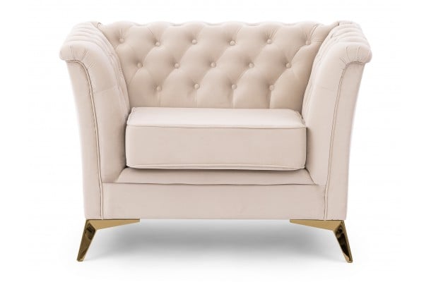 Fotel pikowany chesterfield HASSO BIS