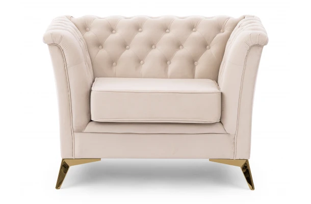 Fotel pikowany chesterfield HASSO BIS - fotele