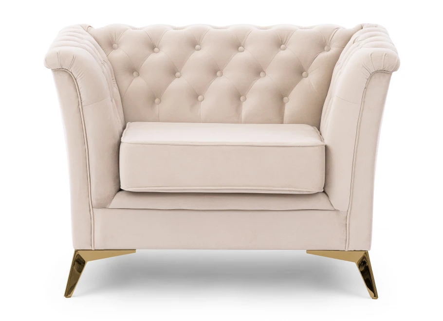 Fotel pikowany chesterfield HASSO BIS